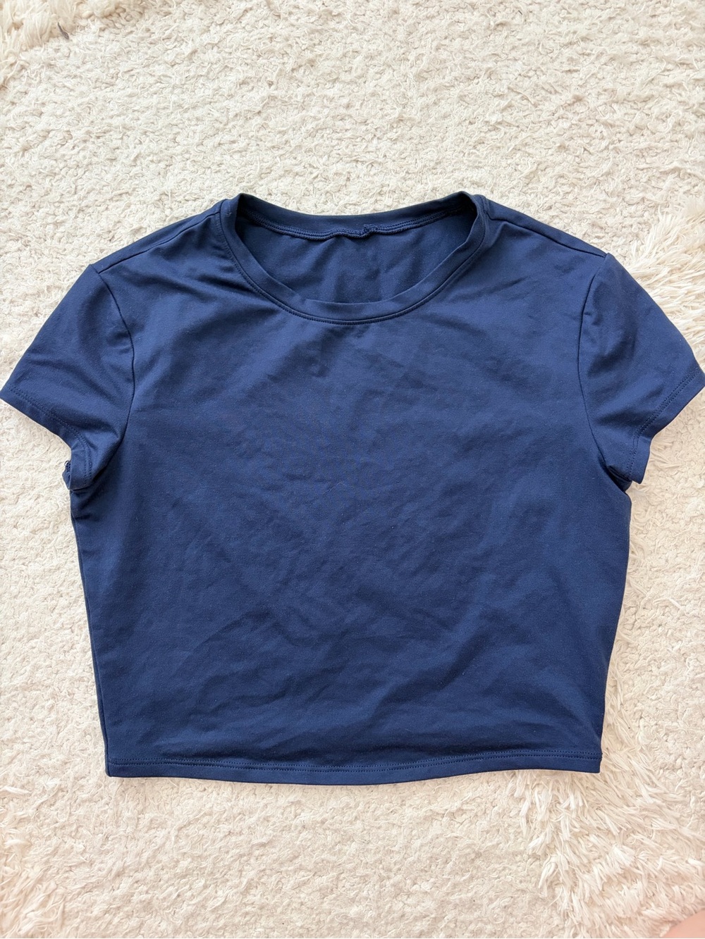 ALO Yoga Navy Blue Crop Tee